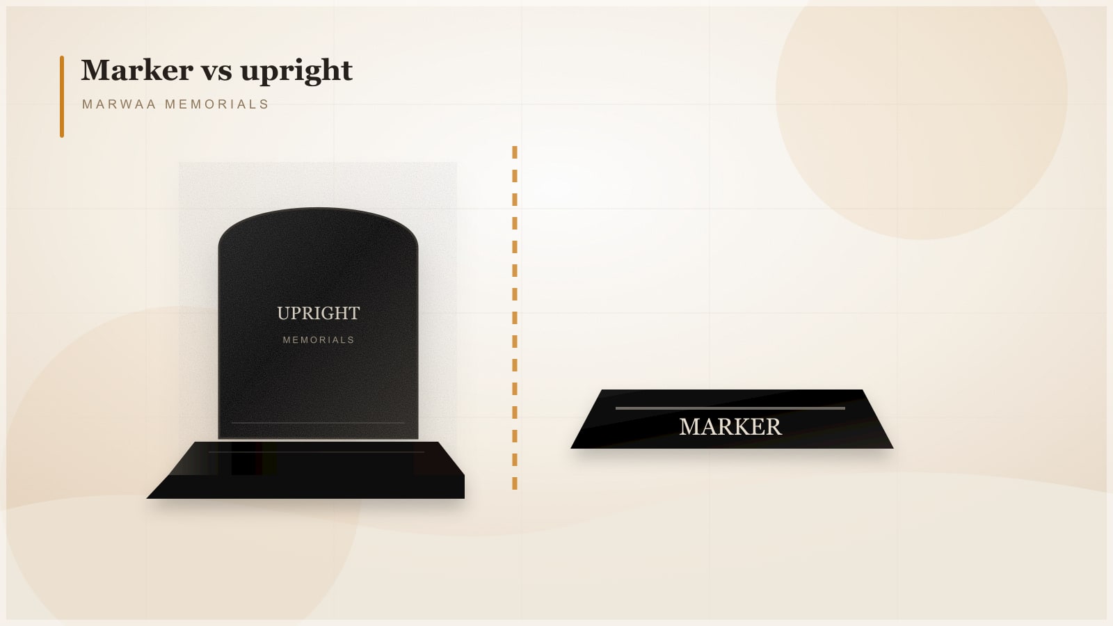 Granite cremation memorial with a sealed urn compartment beside a flat grave marker